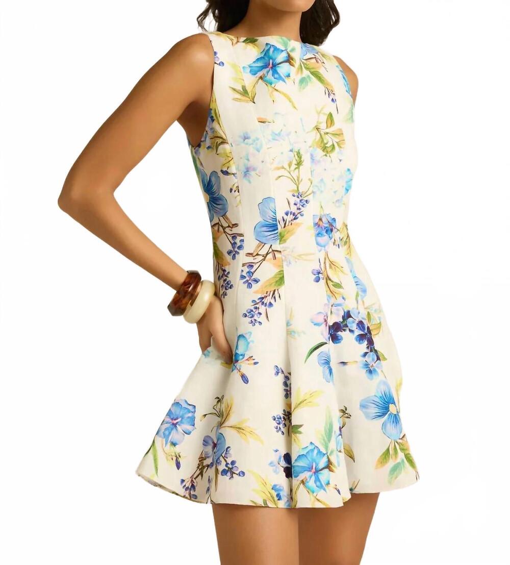 NEW HEMANT & NANDITA skater short dress in ivory - Picture 3 of 5